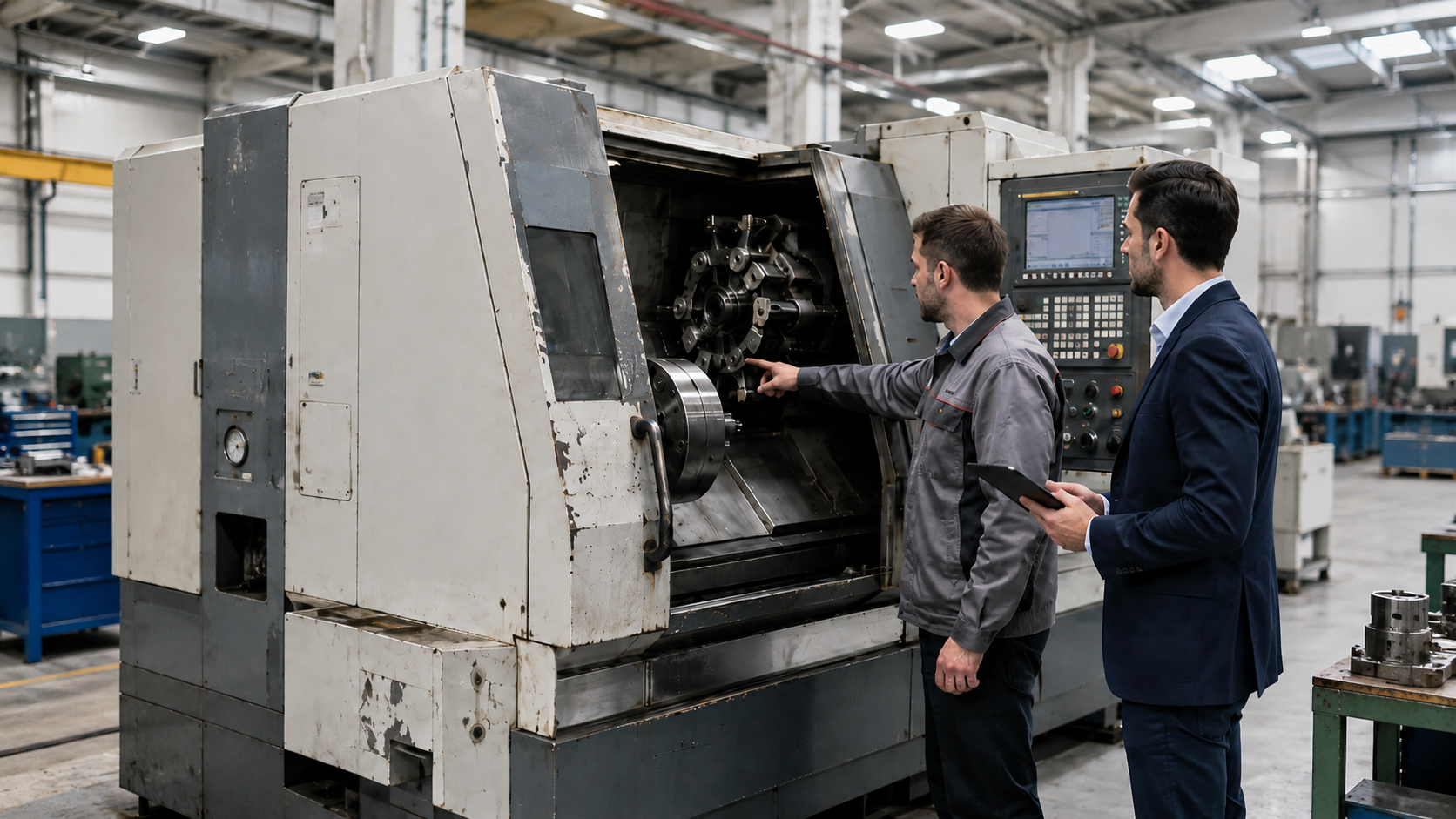Torno CNC usado: o que avaliar antes de comprar